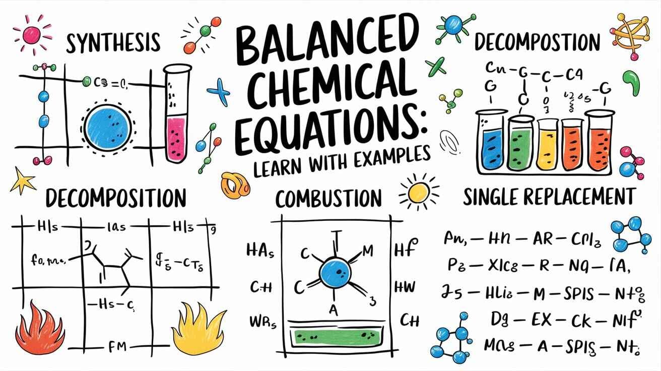 50 examples of balanced chemical equations with answers